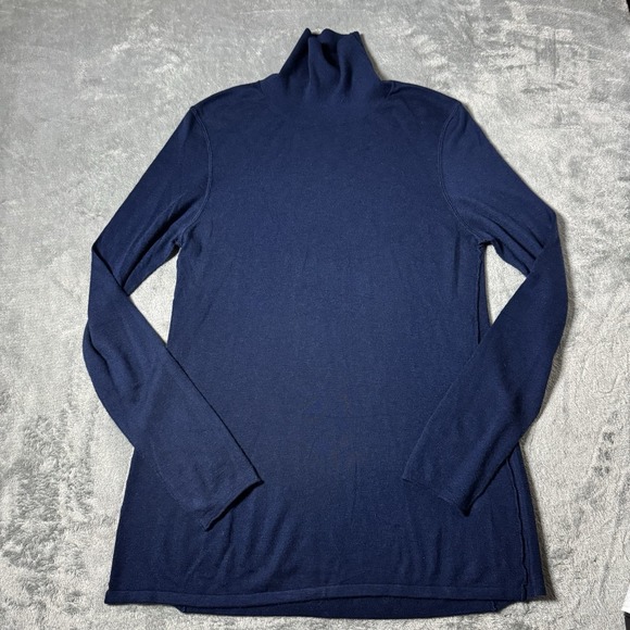 Kokun Cashmere Bamboo Long Sleeve Size XL Navy Blue Mockneck Soft Stretchy - Picture 1 of 8